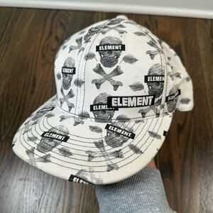 Early 2000s Y2K Element Skateboarding all over print flexfit hat